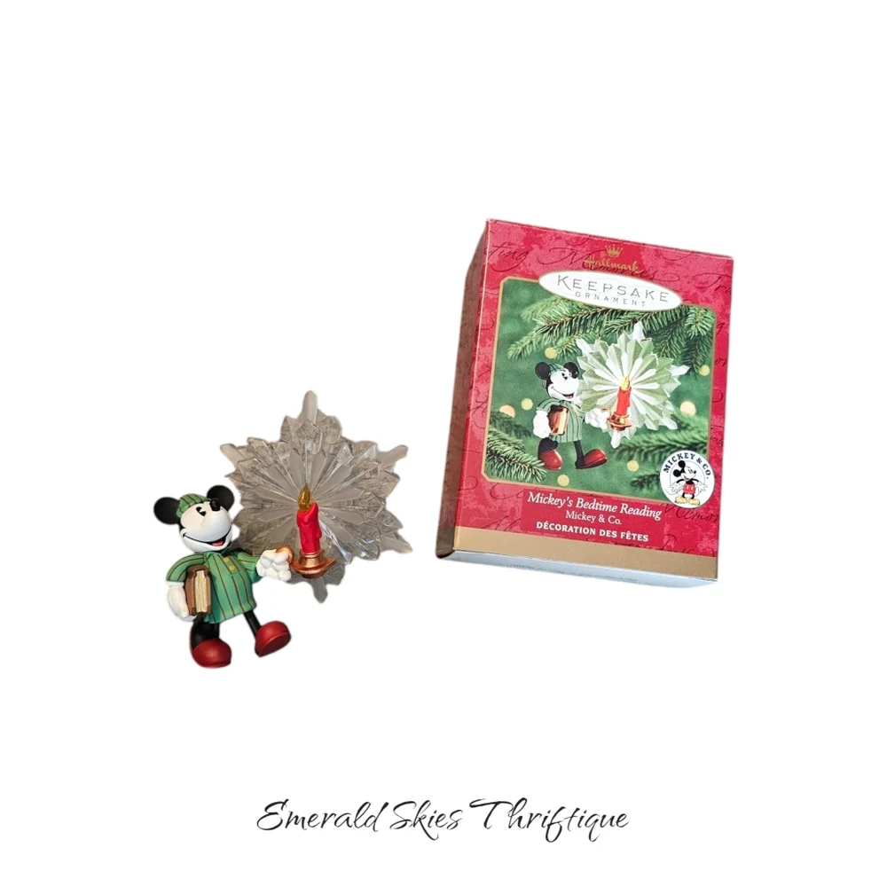 Hallmark‎ Disney Mickey mouse Mickey's bedtime reading ornament